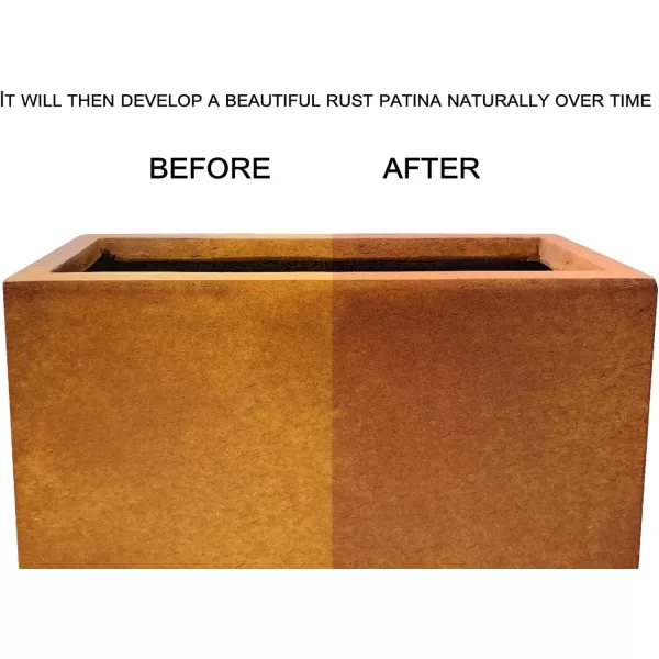 Kante 23.2" L Long Rectangular Concrete Planter, Large Outdoor Indoor Garden Pots with Drainage Hole and Rubber Plug, Charcoal