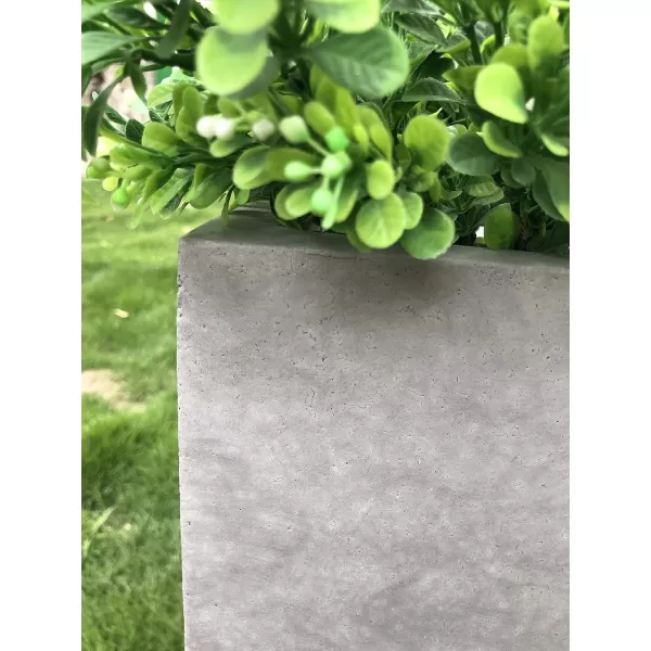 Kante 23.2" L Long Rectangular Concrete Planter, Large Outdoor Indoor Garden Pots with Drainage Hole and Rubber Plug, Charcoal