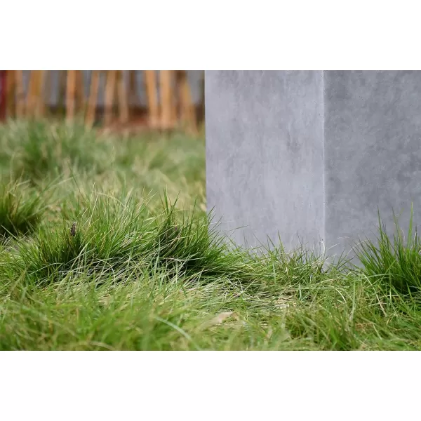 Kante 23.2" L Long Rectangular Concrete Planter, Large Outdoor Indoor Garden Pots with Drainage Hole and Rubber Plug, Charcoal