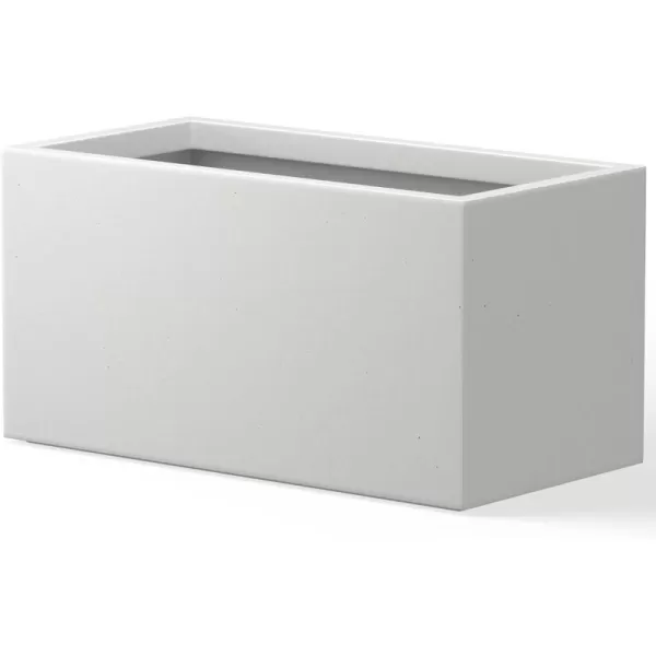 Kante 23.2" L Long Rectangular Concrete Planter, Large Outdoor Indoor Garden Pots with Drainage Hole and Rubber Plug, Charcoal