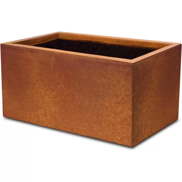 Kante 23.2" L Long Rectangular Concrete Planter, Large Outdoor Indoor Garden Pots with Drainage Hole and Rubber Plug, Charcoal
