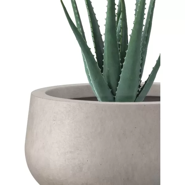 imageKante 196quot157quot118quot Dia Round Concrete Planters Set of 3 Outdoor Indoor Garden Plant Pots with Drainage Hole and Rubber Plug Modern Curvaceous Design Pure WhiteWeathered Concrete