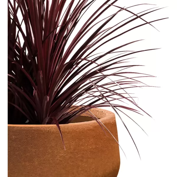 imageKante 196quot157quot118quot Dia Round Concrete Planters Set of 3 Outdoor Indoor Garden Plant Pots with Drainage Hole and Rubber Plug Modern Curvaceous Design Pure WhiteIron Oxide