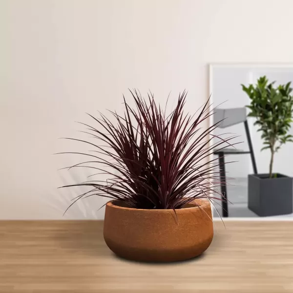 imageKante 196quot157quot118quot Dia Round Concrete Planters Set of 3 Outdoor Indoor Garden Plant Pots with Drainage Hole and Rubber Plug Modern Curvaceous Design Pure WhiteIron Oxide