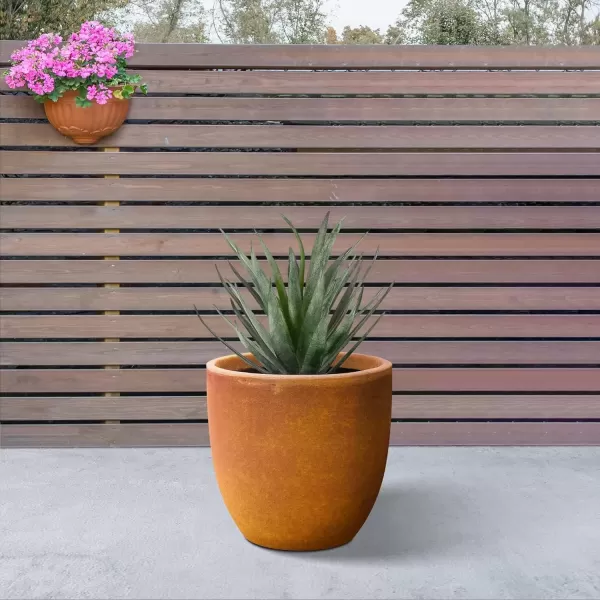imageKante 20quot165quot134quot Dia Round Concrete Planters Set of 3 Outdoor Indoor Modern Decorative Plant Pots with Drainage Hole ampamp Rubber Plug for Home ampamp Garden Pure WhiteIron Oxide