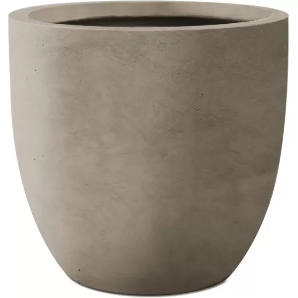 imageKante 20quot165quot134quot Dia Round Concrete Planters Set of 3 Outdoor Indoor Modern Decorative Plant Pots with Drainage Hole ampamp Rubber Plug for Home ampamp Garden Pure WhiteWeathered Concrete