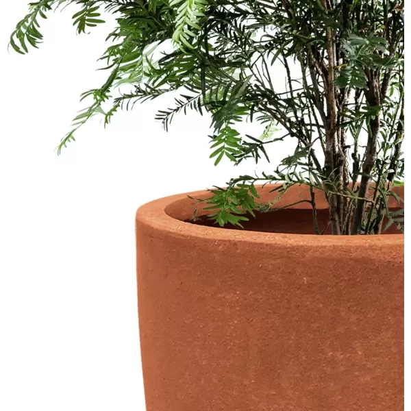 imageKante 20quot165quot134quot Dia Round Concrete Planters Set of 3 Outdoor Indoor Modern Decorative Plant Pots with Drainage Hole ampamp Rubber Plug for Home ampamp Garden Pure WhiteIron Oxide