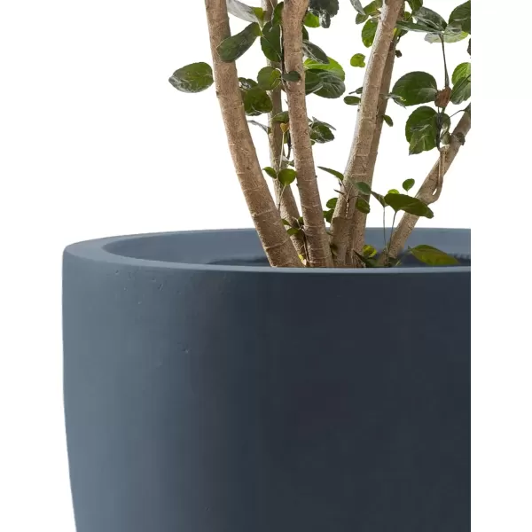 imageKante 20quot165quot134quot Dia Round Concrete Planters Set of 3 Outdoor Indoor Modern Decorative Plant Pots with Drainage Hole ampamp Rubber Plug for Home ampamp Garden Pure WhiteCharcoal