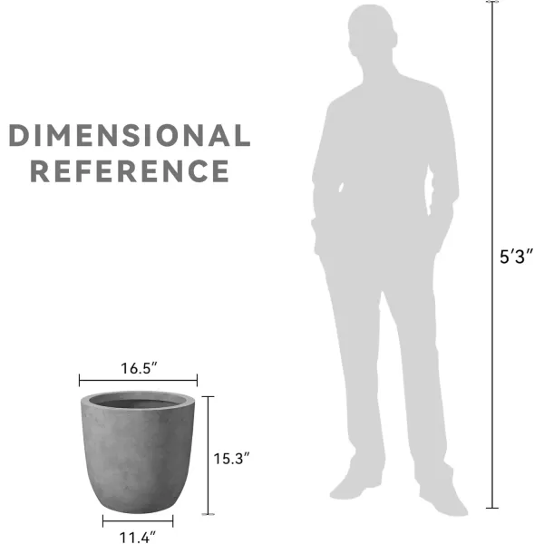 imageKante 20quot165quot134quot Dia Round Concrete Planters Set of 3 Outdoor Indoor Modern Decorative Plant Pots with Drainage Hole ampamp Rubber Plug for Home ampamp Garden Pure WhiteNatural Concrete