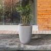 imageKante 181quot205quot224quot H Tall Round Concrete Planters Set of 3 Outdoor Indoor Modern Decorative Plant Pots with Drainage Hole ampamp Rubber Plug for Home ampamp Garden Pure WhiteNatural Concrete
