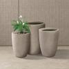 imageKante 181quot205quot224quot H Tall Round Concrete Planters Set of 3 Outdoor Indoor Modern Decorative Plant Pots with Drainage Hole ampamp Rubber Plug for Home ampamp Garden Pure WhiteWeathered Concrete