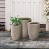imageKante 181quot205quot224quot H Tall Round Concrete Planters Set of 3 Outdoor Indoor Modern Decorative Plant Pots with Drainage Hole ampamp Rubber Plug for Home ampamp Garden Pure WhiteWeathered Concrete