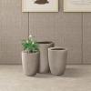 imageKante 181quot205quot224quot H Tall Round Concrete Planters Set of 3 Outdoor Indoor Modern Decorative Plant Pots with Drainage Hole ampamp Rubber Plug for Home ampamp Garden Pure WhiteWeathered Concrete