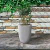 imageKante 181quot205quot224quot H Tall Round Concrete Planters Set of 3 Outdoor Indoor Modern Decorative Plant Pots with Drainage Hole ampamp Rubber Plug for Home ampamp Garden Pure WhiteNatural Concrete