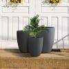 imageKante 181quot205quot224quot H Tall Round Concrete Planters Set of 3 Outdoor Indoor Modern Decorative Plant Pots with Drainage Hole ampamp Rubber Plug for Home ampamp Garden Pure WhiteCharcoal