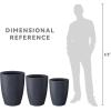 imageKante 181quot205quot224quot H Tall Round Concrete Planters Set of 3 Outdoor Indoor Modern Decorative Plant Pots with Drainage Hole ampamp Rubber Plug for Home ampamp Garden Pure WhiteCharcoal