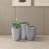 imageKante 181quot205quot224quot H Tall Round Concrete Planters Set of 3 Outdoor Indoor Modern Decorative Plant Pots with Drainage Hole ampamp Rubber Plug for Home ampamp Garden Pure WhiteNatural Concrete