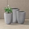 imageKante 181quot205quot224quot H Tall Round Concrete Planters Set of 3 Outdoor Indoor Modern Decorative Plant Pots with Drainage Hole ampamp Rubber Plug for Home ampamp Garden Pure WhiteNatural Concrete