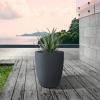 imageKante 181quot205quot224quot H Tall Round Concrete Planters Set of 3 Outdoor Indoor Modern Decorative Plant Pots with Drainage Hole ampamp Rubber Plug for Home ampamp Garden Pure WhiteCharcoal