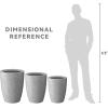 imageKante 181quot205quot224quot H Tall Round Concrete Planters Set of 3 Outdoor Indoor Modern Decorative Plant Pots with Drainage Hole ampamp Rubber Plug for Home ampamp Garden Pure WhiteNatural Concrete