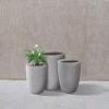 imageKante 181quot205quot224quot H Tall Round Concrete Planters Set of 3 Outdoor Indoor Modern Decorative Plant Pots with Drainage Hole ampamp Rubber Plug for Home ampamp Garden Pure WhiteNatural Concrete