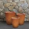 imageKante 181quot205quot224quot H Tall Round Concrete Planters Set of 3 Outdoor Indoor Modern Decorative Plant Pots with Drainage Hole ampamp Rubber Plug for Home ampamp Garden Pure WhiteIron Oxide