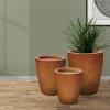 imageKante 181quot205quot224quot H Tall Round Concrete Planters Set of 3 Outdoor Indoor Modern Decorative Plant Pots with Drainage Hole ampamp Rubber Plug for Home ampamp Garden Pure WhiteIron Oxide