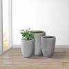 imageKante 181quot205quot224quot H Tall Round Concrete Planters Set of 3 Outdoor Indoor Modern Decorative Plant Pots with Drainage Hole ampamp Rubber Plug for Home ampamp Garden Pure WhiteNatural Concrete