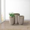 imageKante 181quot205quot224quot H Tall Round Concrete Planters Set of 3 Outdoor Indoor Modern Decorative Plant Pots with Drainage Hole ampamp Rubber Plug for Home ampamp Garden Pure WhiteWeathered Concrete