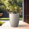 imageKante 181quot205quot224quot H Tall Round Concrete Planters Set of 3 Outdoor Indoor Modern Decorative Plant Pots with Drainage Hole ampamp Rubber Plug for Home ampamp Garden Pure WhiteWeathered Concrete