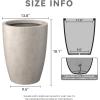 imageKante 181quot205quot224quot H Tall Round Concrete Planters Set of 3 Outdoor Indoor Modern Decorative Plant Pots with Drainage Hole ampamp Rubber Plug for Home ampamp Garden Pure WhiteWeathered Concrete