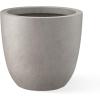 imageKante 18quot14quot10quot Dia Concrete Round Planters Set of 3 Outdoor Indoor Large Planter Pots with Drainage Hole and Rubber Plug for Home Patio Garden Pure WhiteWeathered Concrete