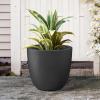 imageKante 18quot14quot10quot Dia Concrete Round Planters Set of 3 Outdoor Indoor Large Planter Pots with Drainage Hole and Rubber Plug for Home Patio Garden Pure WhiteBlack