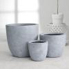 imageKante 18quot14quot10quot Dia Concrete Round Planters Set of 3 Outdoor Indoor Large Planter Pots with Drainage Hole and Rubber Plug for Home Patio Garden Pure WhiteGray