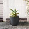 imageKante 18quot14quot10quot Dia Concrete Round Planters Set of 3 Outdoor Indoor Large Planter Pots with Drainage Hole and Rubber Plug for Home Patio Garden Pure WhiteBlack