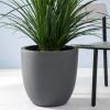 imageKante 18quot14quot10quot Dia Concrete Round Planters Set of 3 Outdoor Indoor Large Planter Pots with Drainage Hole and Rubber Plug for Home Patio Garden Pure WhiteDark Gray