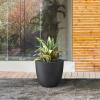 imageKante 18quot14quot10quot Dia Concrete Round Planters Set of 3 Outdoor Indoor Large Planter Pots with Drainage Hole and Rubber Plug for Home Patio Garden Pure WhiteBlack
