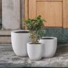 imageKante 18quot14quot10quot Dia Concrete Round Planters Set of 3 Outdoor Indoor Large Planter Pots with Drainage Hole and Rubber Plug for Home Patio Garden Pure WhitePure White