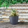 imageKante 18quot14quot10quot Dia Concrete Round Planters Set of 3 Outdoor Indoor Large Planter Pots with Drainage Hole and Rubber Plug for Home Patio Garden Pure WhiteCharcoal