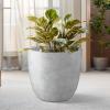 imageKante 18quot14quot10quot Dia Concrete Round Planters Set of 3 Outdoor Indoor Large Planter Pots with Drainage Hole and Rubber Plug for Home Patio Garden Pure WhiteGray Concrete