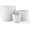 imageKante 18quot14quot10quot Dia Concrete Round Planters Set of 3 Outdoor Indoor Large Planter Pots with Drainage Hole and Rubber Plug for Home Patio Garden Pure WhitePure White