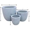 imageKante 18quot14quot10quot Dia Concrete Round Planters Set of 3 Outdoor Indoor Large Planter Pots with Drainage Hole and Rubber Plug for Home Patio Garden Pure WhiteSlate Gray