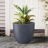 imageKante 18quot14quot10quot Dia Concrete Round Planters Set of 3 Outdoor Indoor Large Planter Pots with Drainage Hole and Rubber Plug for Home Patio Garden Pure WhiteCharcoal