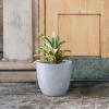 imageKante 18quot14quot10quot Dia Concrete Round Planters Set of 3 Outdoor Indoor Large Planter Pots with Drainage Hole and Rubber Plug for Home Patio Garden Pure WhiteSlate Gray