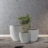 imageKante 18quot14quot10quot Dia Concrete Round Planters Set of 3 Outdoor Indoor Large Planter Pots with Drainage Hole and Rubber Plug for Home Patio Garden Pure WhiteNatural Concrete