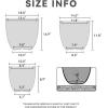 imageKante 18quot14quot10quot Dia Concrete Round Planters Set of 3 Outdoor Indoor Large Planter Pots with Drainage Hole and Rubber Plug for Home Patio Garden Pure WhiteGray