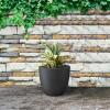 imageKante 18quot14quot10quot Dia Concrete Round Planters Set of 3 Outdoor Indoor Large Planter Pots with Drainage Hole and Rubber Plug for Home Patio Garden Pure WhiteBlack