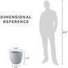 imageKante 18quot14quot10quot Dia Concrete Round Planters Set of 3 Outdoor Indoor Large Planter Pots with Drainage Hole and Rubber Plug for Home Patio Garden Pure WhiteGray