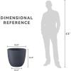 imageKante 18quot14quot10quot Dia Concrete Round Planters Set of 3 Outdoor Indoor Large Planter Pots with Drainage Hole and Rubber Plug for Home Patio Garden Pure WhiteCharcoal