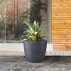 imageKante 18quot14quot10quot Dia Concrete Round Planters Set of 3 Outdoor Indoor Large Planter Pots with Drainage Hole and Rubber Plug for Home Patio Garden Pure WhiteCharcoal